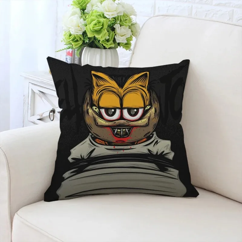 50x50cm anime pillowcase cute G-Garfields printed  chair waist backrest sofa cushion cover custom gift