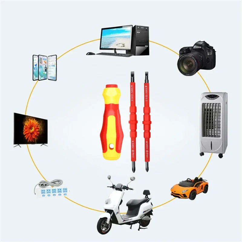 Electricians' 3-in-1 Insulated Screwdriver Kit