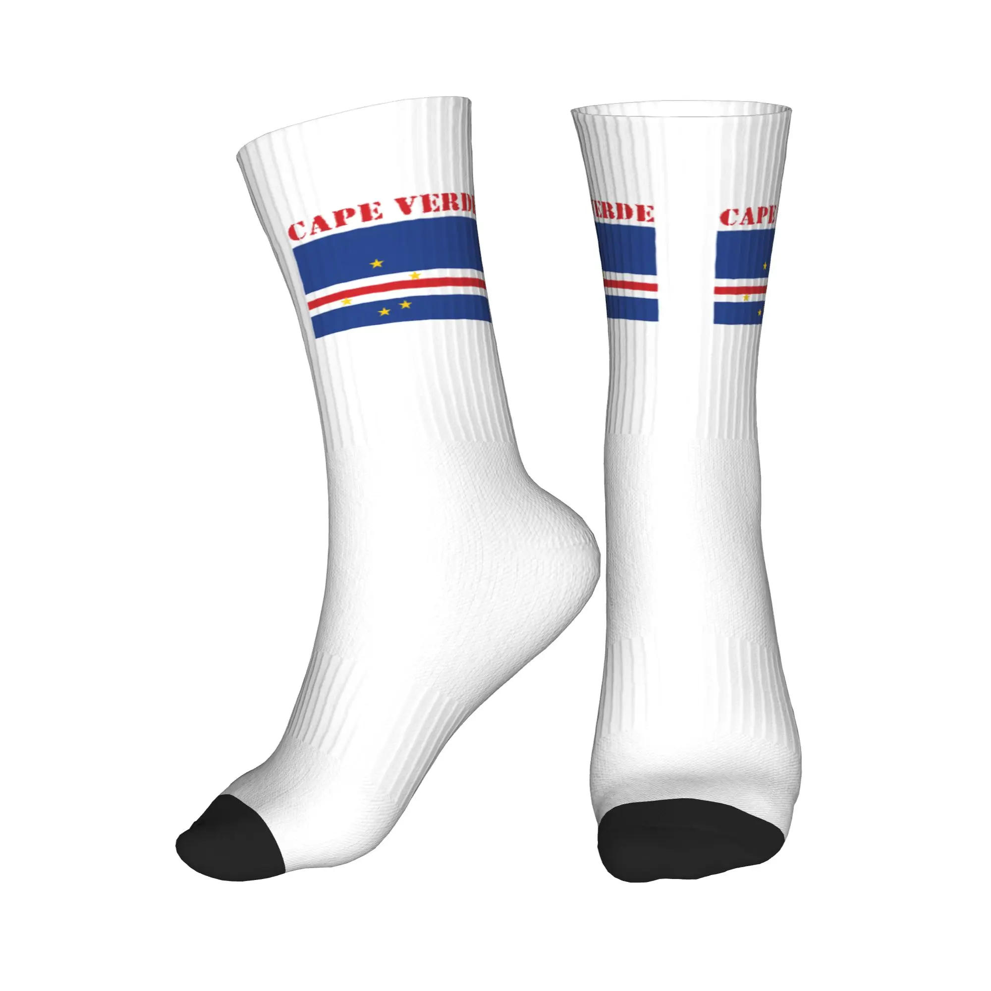 

Kawaii Men's Cape Verde Flag Dress Socks Unisex Comfortable Warm 3D Printing Crew Socks