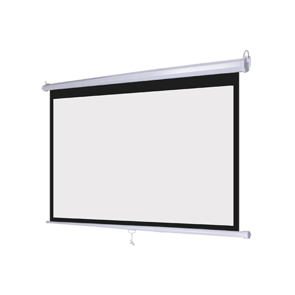 Telon 3D Cheaper Price With High Quality Pull Up/pull Down Projector Screen Manual Movie Screen For Home Cinema