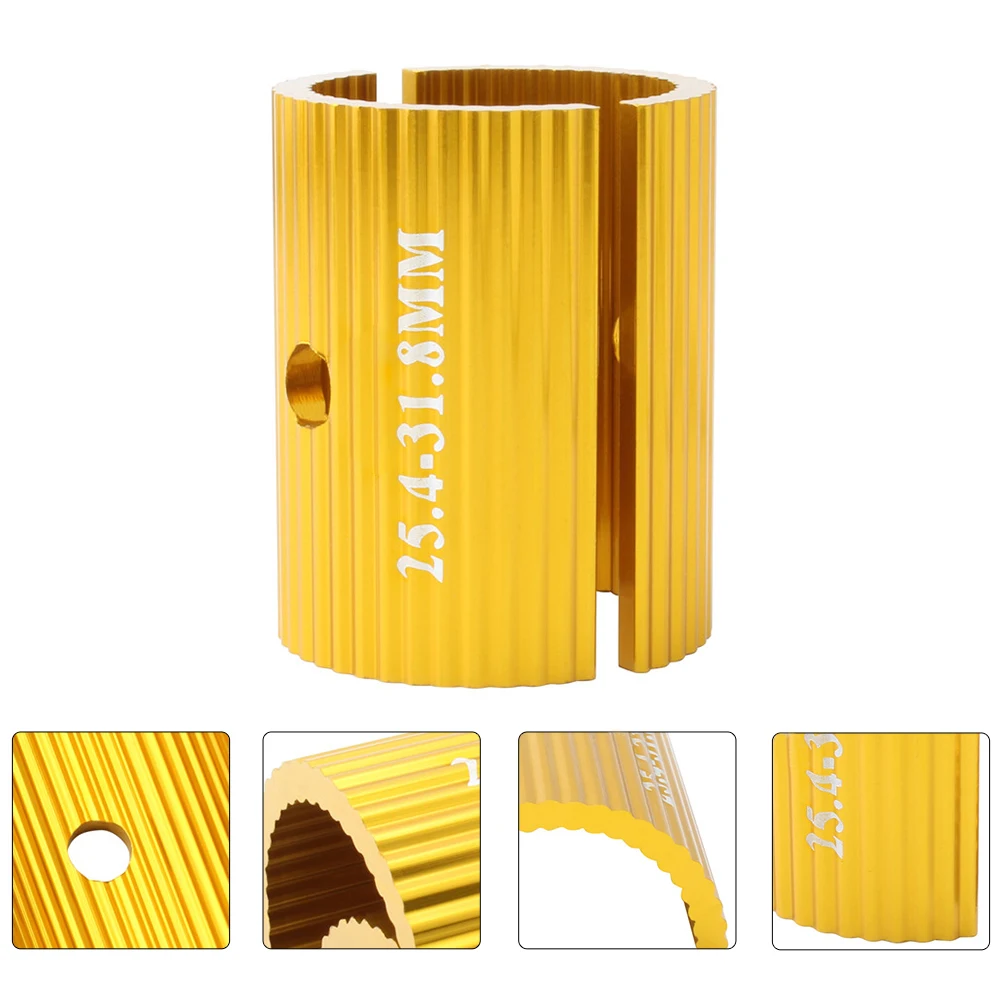 

2Pcs Bike Handlebar Shim Aluminum Alloy Adapter Durable Lightweight High Strength Practical Bike Handlebar Shim