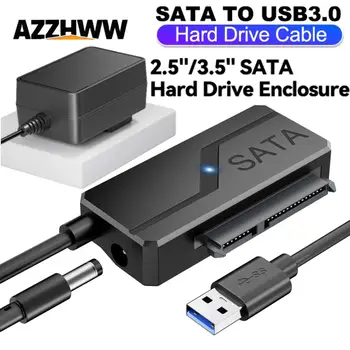 Adaptérový kabel SATA na USB 3.0 s napájecím adaptérem Kabel USB 3.0 na SATA pro externí pevný disk 3,5 10 nejlepší prodej adaptér SATA USB s napájecím zdrojem - №10
