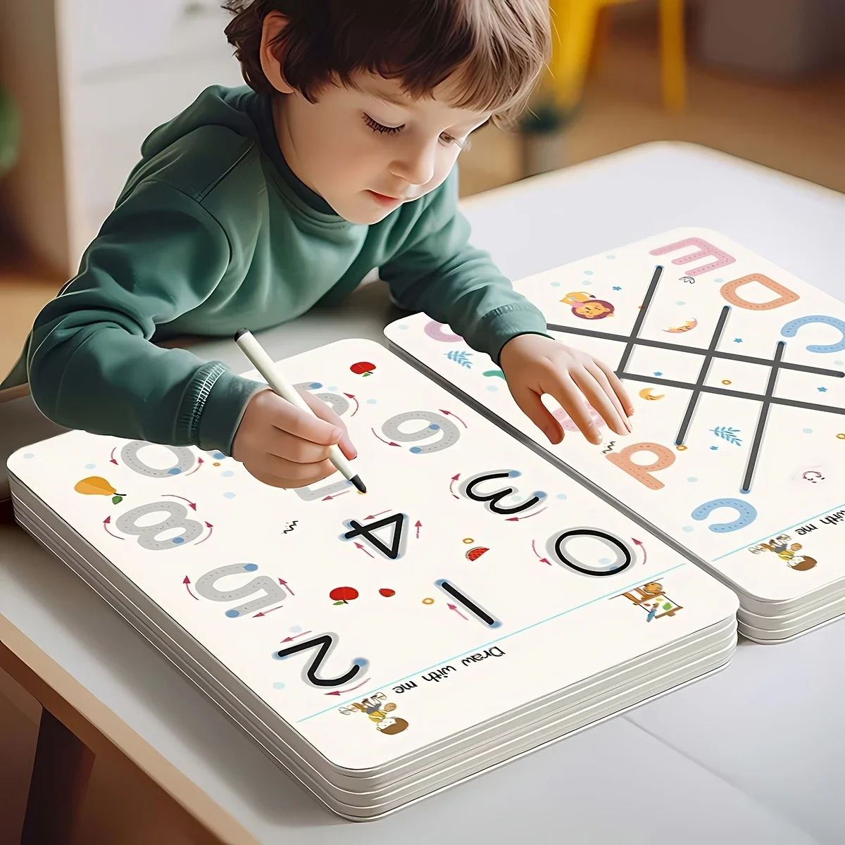 64 Pages Training Book Reusable Practice Copybook Pen Control Training Magical Workbook Montessori for Kids Education Book
