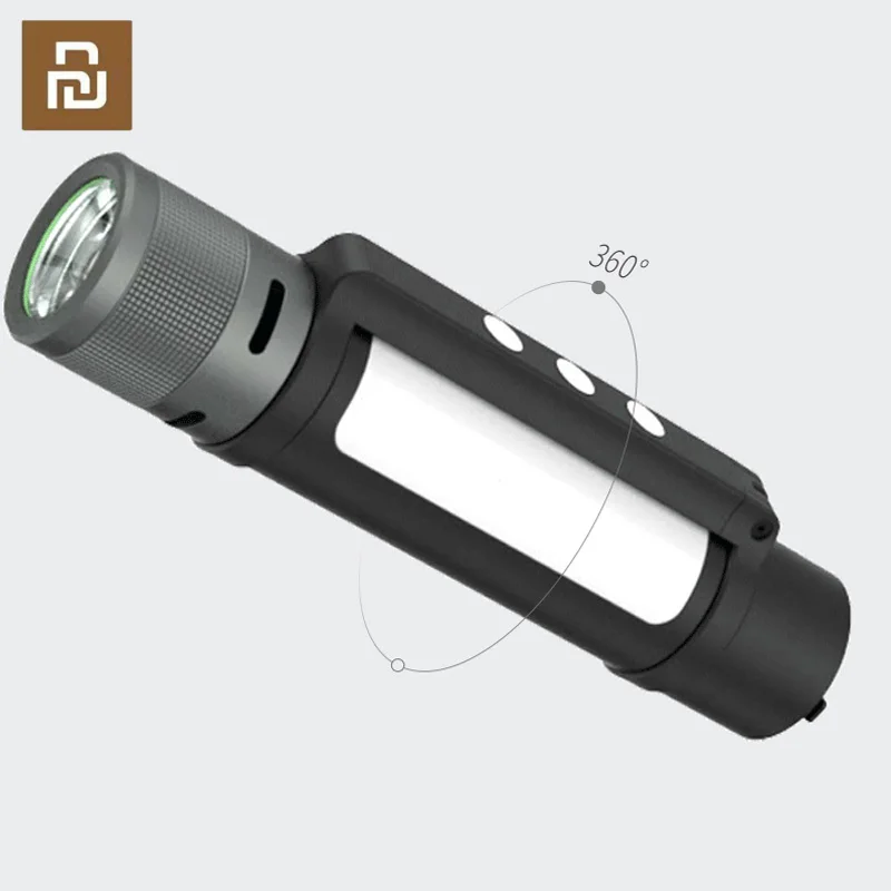 Youpin Nextool 6 in 1 1000LM Flashlight Dual-Light Zoomable Alarm USB-C Rechargeable 2600mah Mobile Power Bank Lamp Outdoor Tool