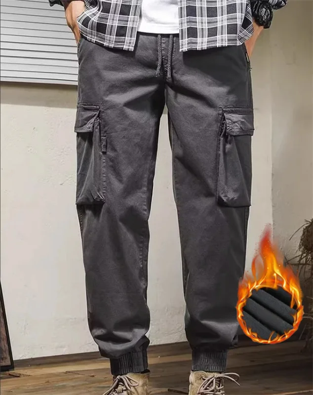 

In 2024, the new four seasons can wear the trend of gentleman multi-color multi-strap multi-pocket overalls men's pants