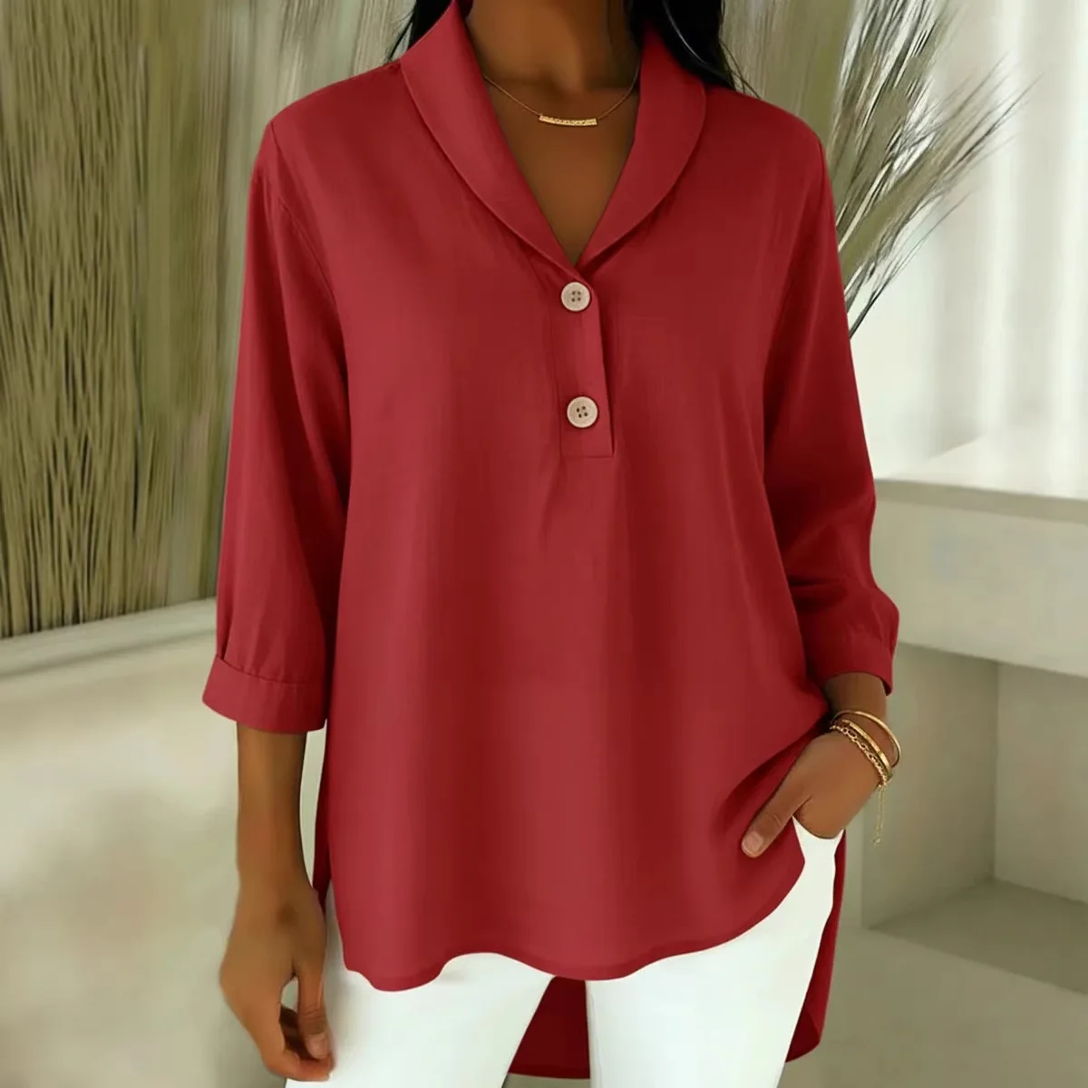 

Однотонные повседневные свободные футболки для женщин, осень 2026, винтажные женские оверсайз футболки с длинным рукавом, модные женские топы