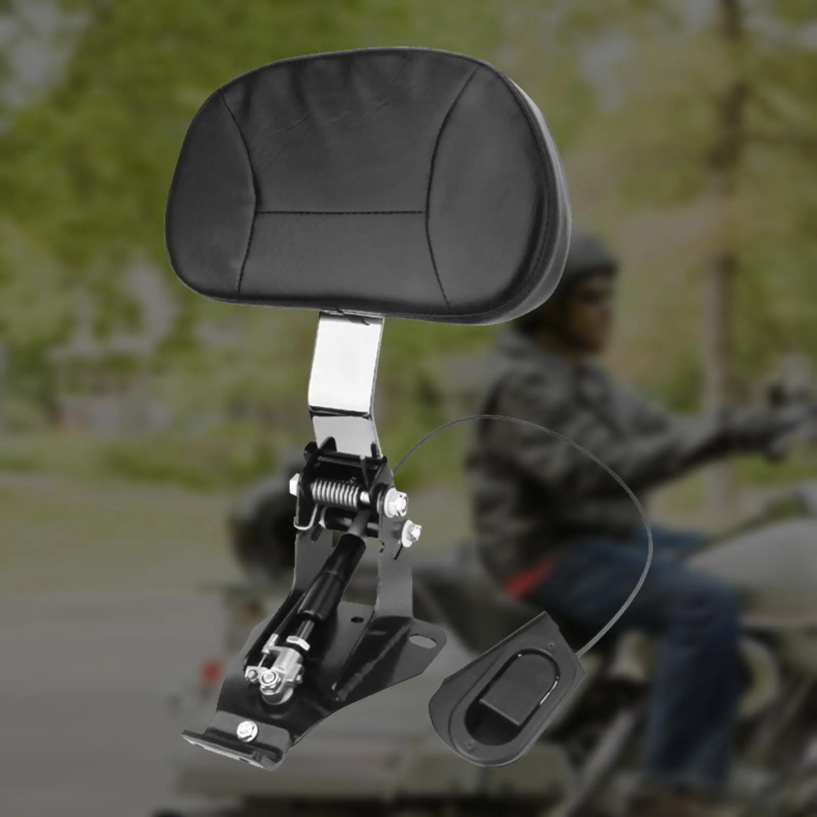 

Driver Backrest Pad Sissy Bar Motorcycle Accessories Soft Pad Spare Parts PU Lether Quilted Detachable Replaces Driver Backrest