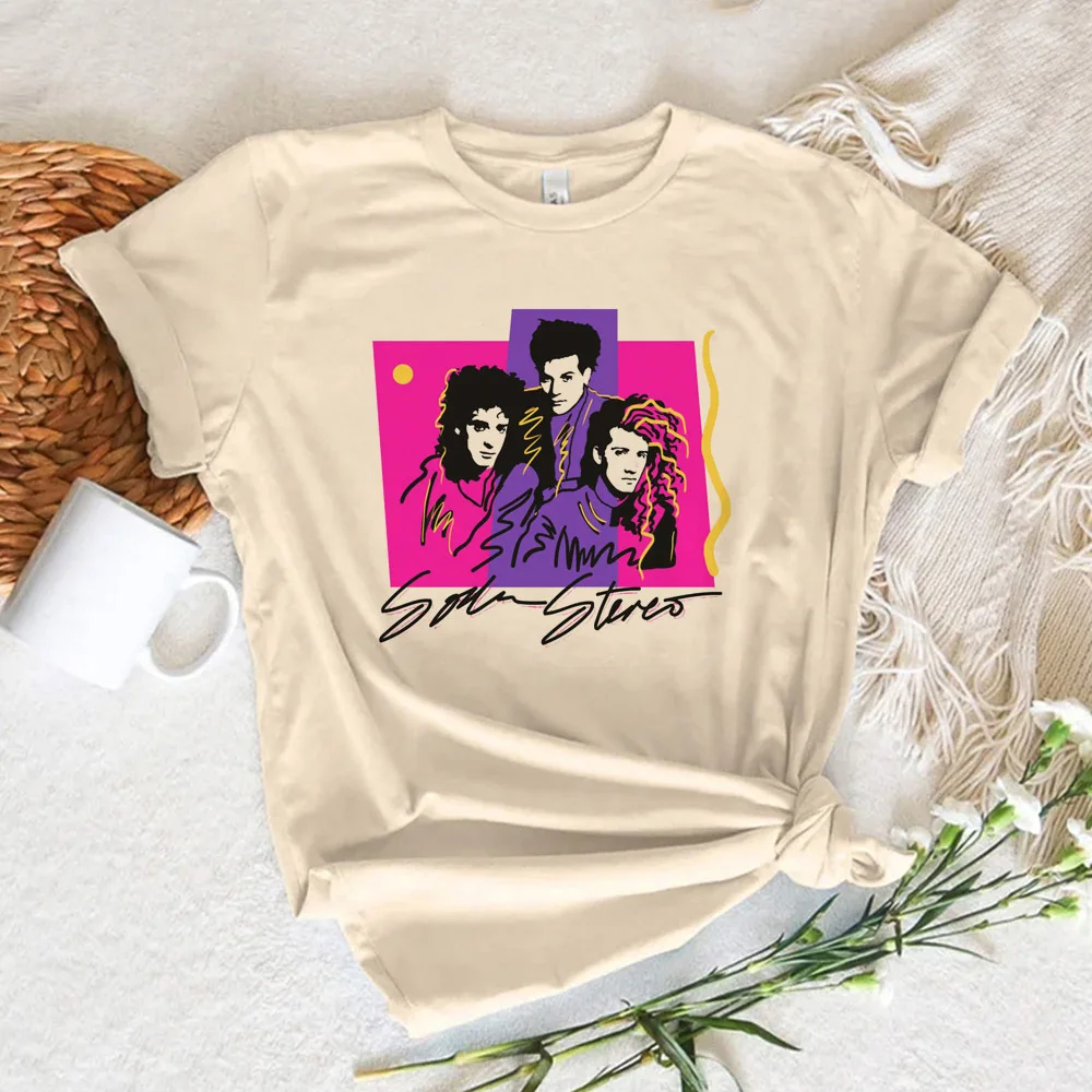 Soda Stereo t-shirt women Graphic Y2k women anime Digital 80s shirt Comfortable 80s Graphic hip hop Digital anime