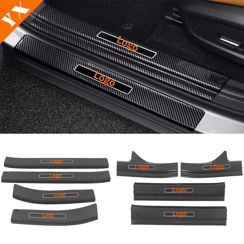 

For GEELY Galaxy L7 2023-2024 Exterior Accessories Auto Carbon Interior Door Sill Scuff Plate Welcome Pedal Cover Sticker