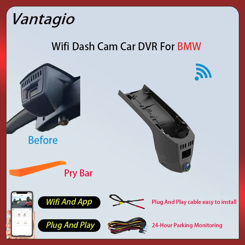 Image of Plug-and-Play 4K WLAN Dashcam Kamera Auto-DVR für BMW 1 2 3 4 5 6 7 8 Serie X1 F48 X3 X4 F26 X5 F15 X6 F16 X7 F11 E60 E71 E90
