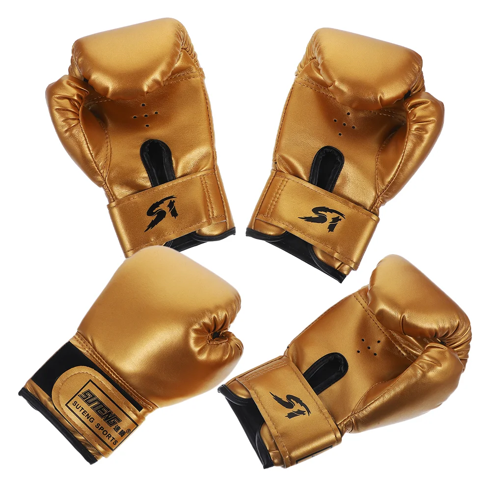 2 Pairs Pearlescent Children's Boxing Gloves Toddler Mitts Sponge Portable Sparring