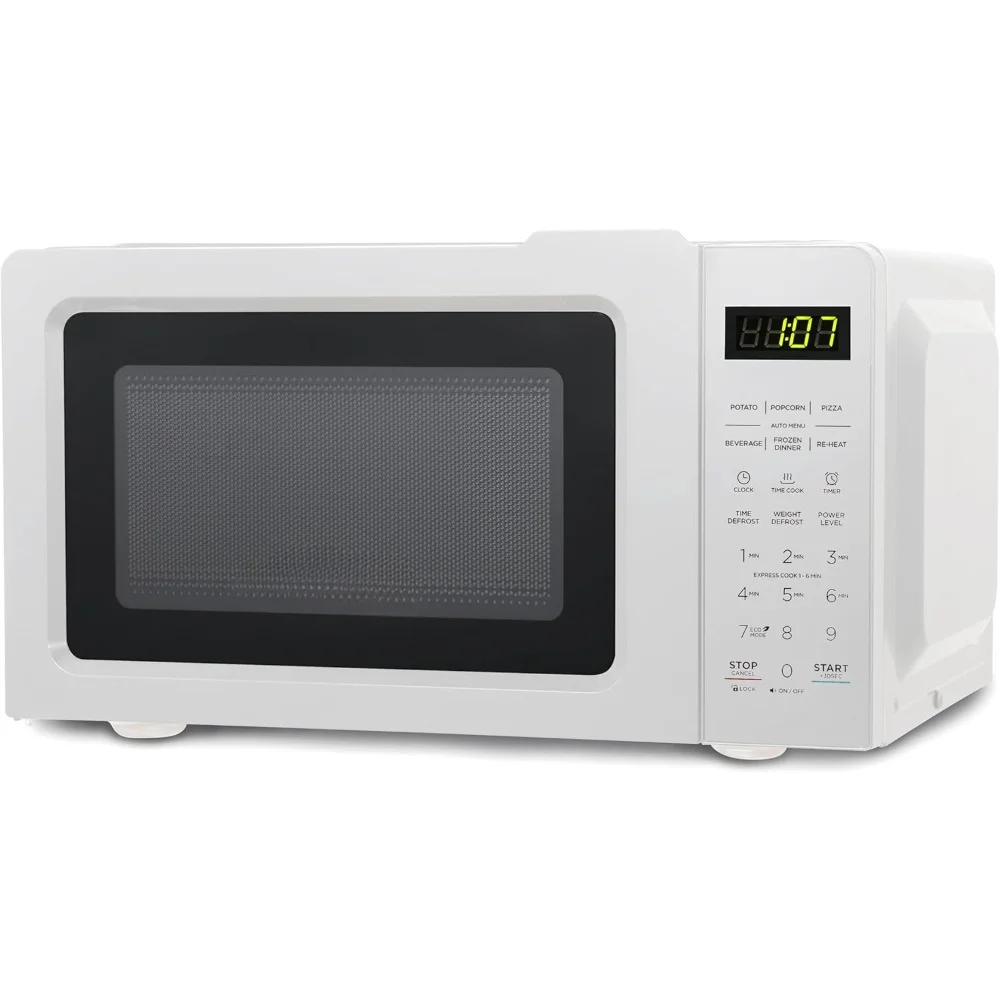 Oven Microwave dengan meja putar 9.5 yang dapat dilepas, 0.7 Cu 6, Masak cepat satu sentuhan & 10 tingkat daya memasak, oven Microwave Desktop