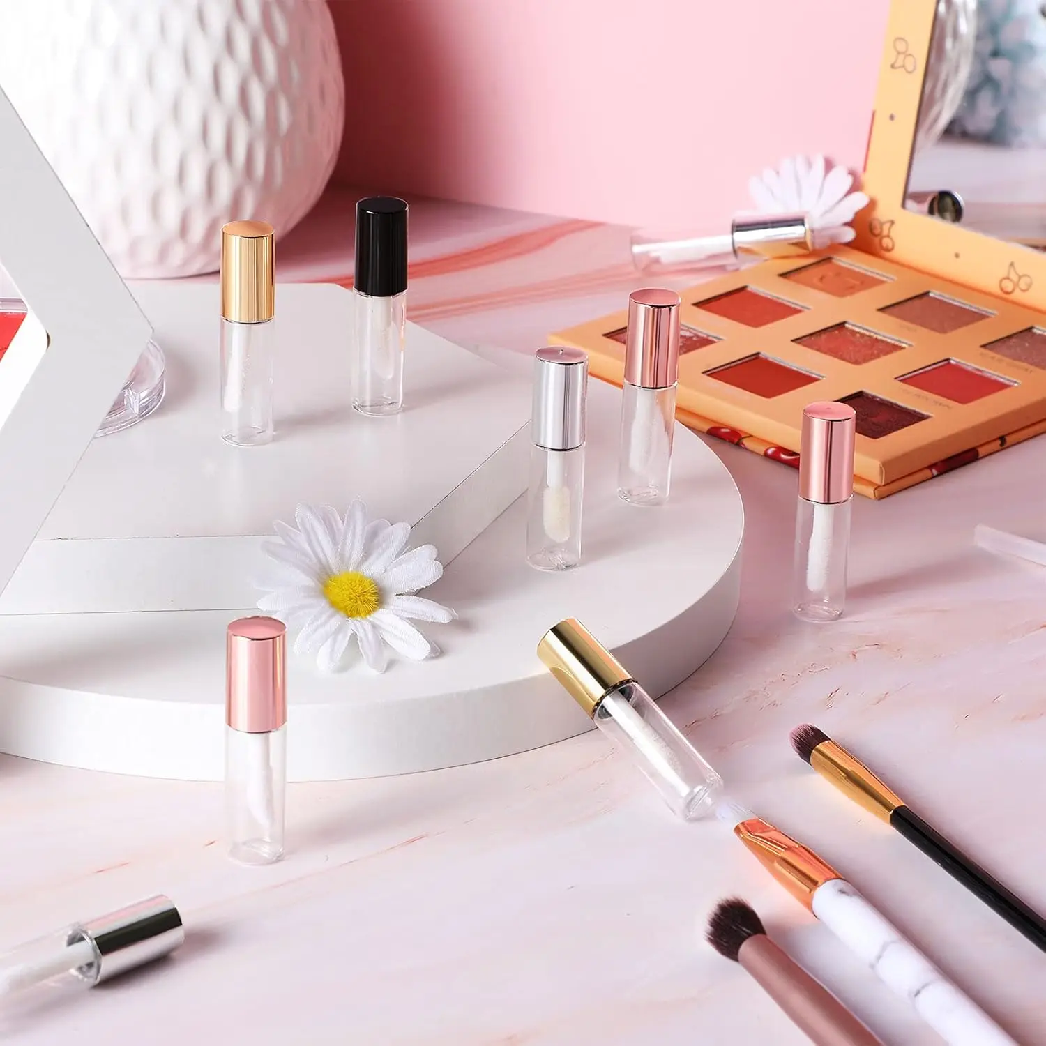 Neue Leere Lipgloss-Tuben Behälter Transparente Lippenbalsam-Flasche mit Gummistopfen für Frauen DIY Make-up Lippenproben – Detail 6