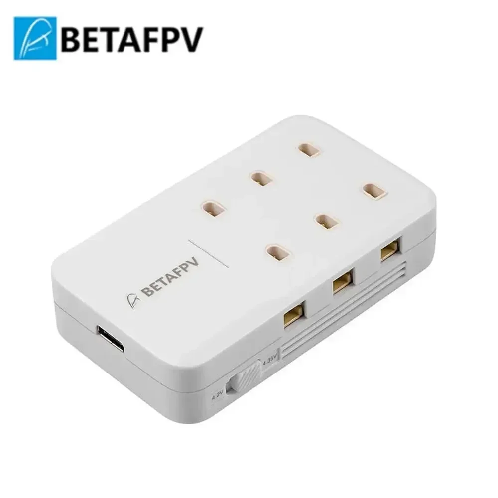 6-портовое зарядное устройство BETAFPV для высоковольтной литиевой батареи мини-дрона 1S, совместимой с PH2.0/BT2.0