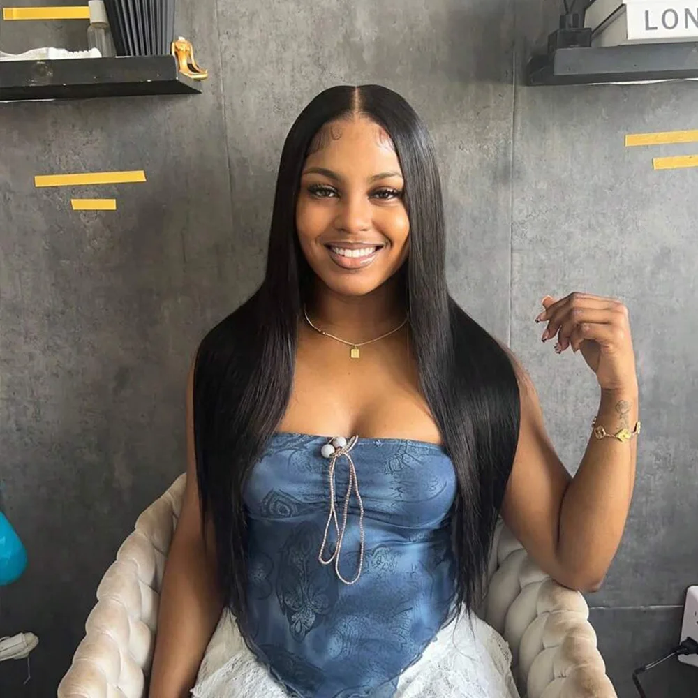 

200% Density 40 Inch Human Hair Wig 13x4 Transparent Lace Front Wigs Human Hair Straight Human Hair Wig With Baby Hair