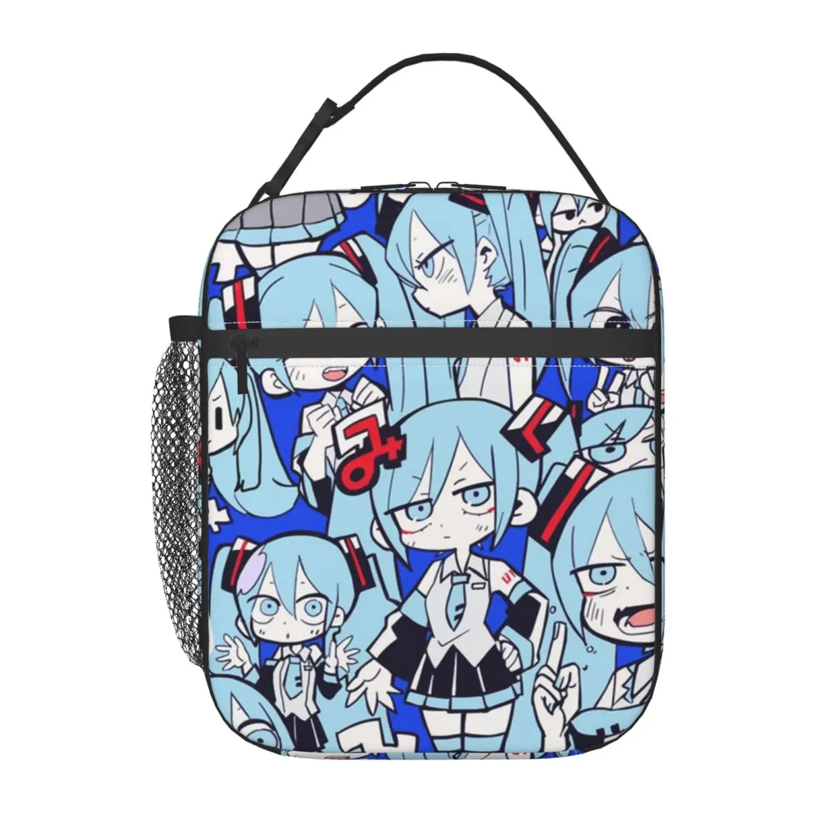 

Термоизолированная сумка для обедов Hatsune Miku, портативный ланч-бокс для женщин, для кемпинга, путешествий, хранения еды, сумка-тоут