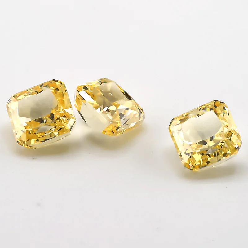 5x5mm Quadratische Achteckige Radiant Crushed Ice Cut Lose CZ-Steine 5A Verschiedene Farben Kubisches Zirkonium Synthetische Edelsteine für Schmuck – Detail 3