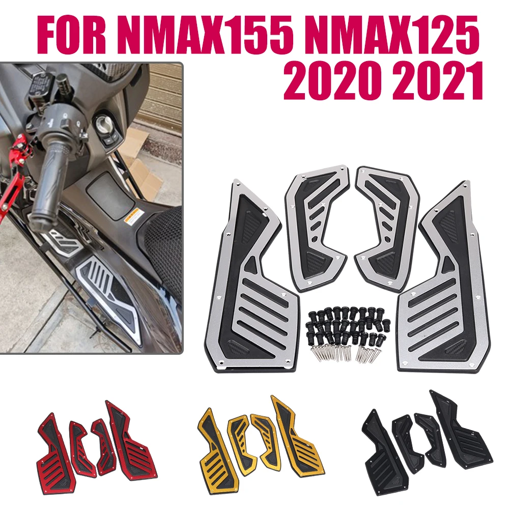 

For Yamaha NMAX 155 NMAX155 NMAX125 N-MAX 125 2020 2021 Motorcycle Footrest Foot Pad Rest Pedal Footboard Plate Footpad Scooter