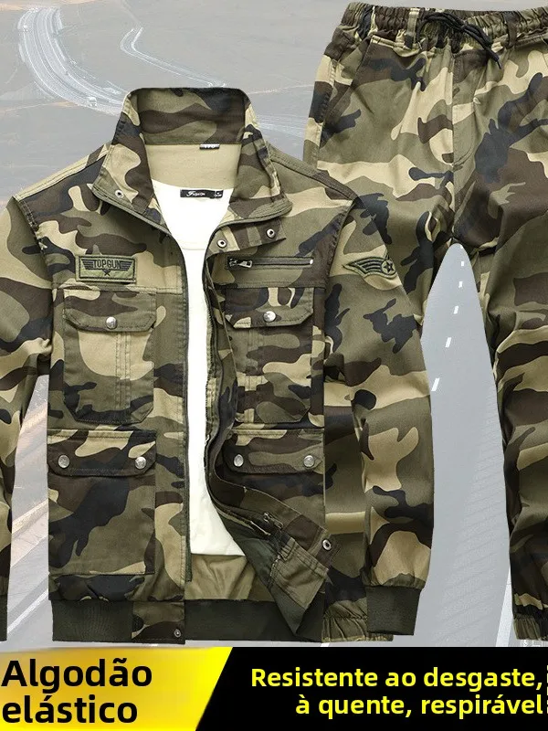 new-camouflage-workwear-set-elastic-casual-welding-women's-spring-autumn-training-clothes-durable-outdoor-cam-travel-gear