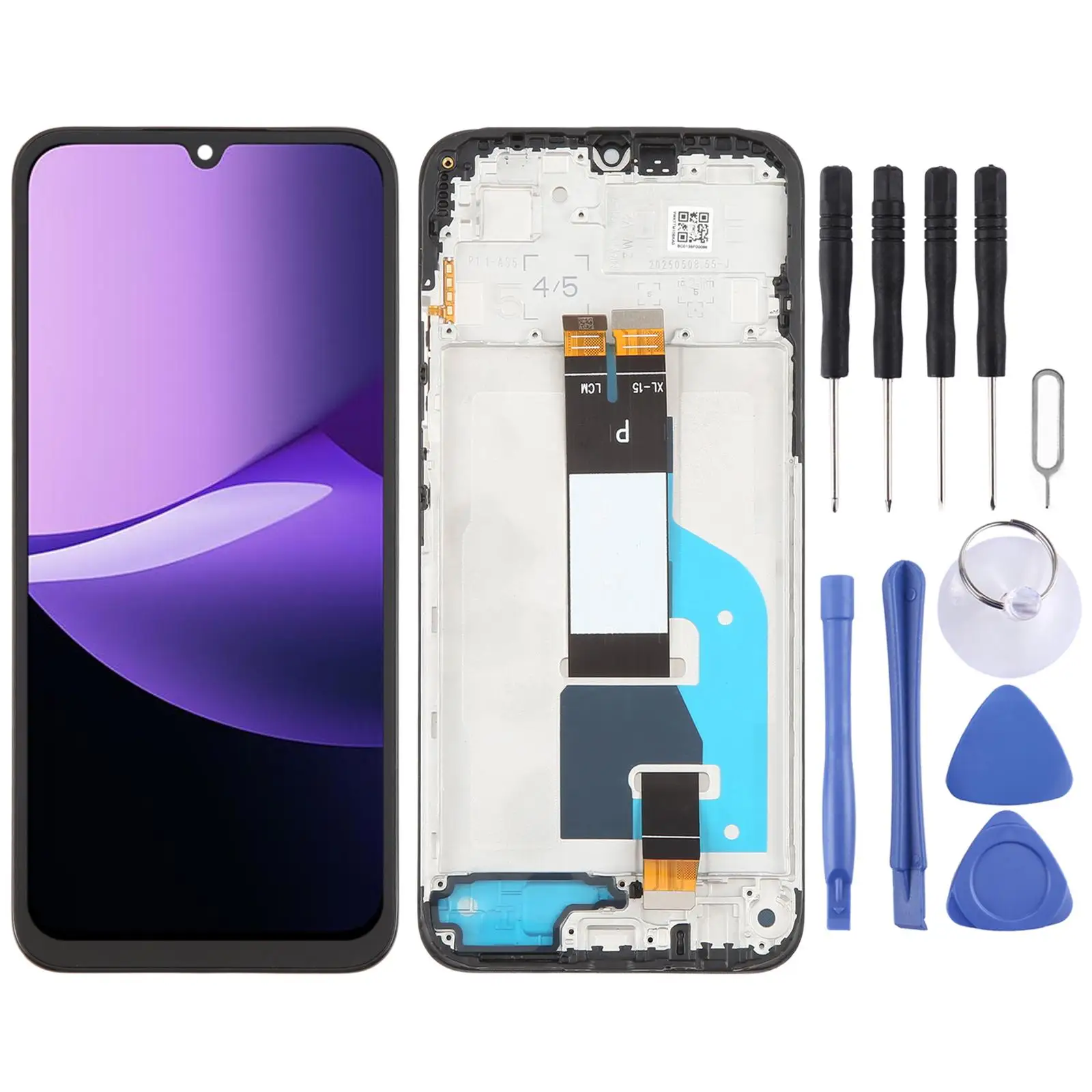 xiaomi-redmi-15c-5g用lcdディスプレイアセンブリ交換用lcdスクリーンデジタイザーフルアセンブリ（フレーム付き）