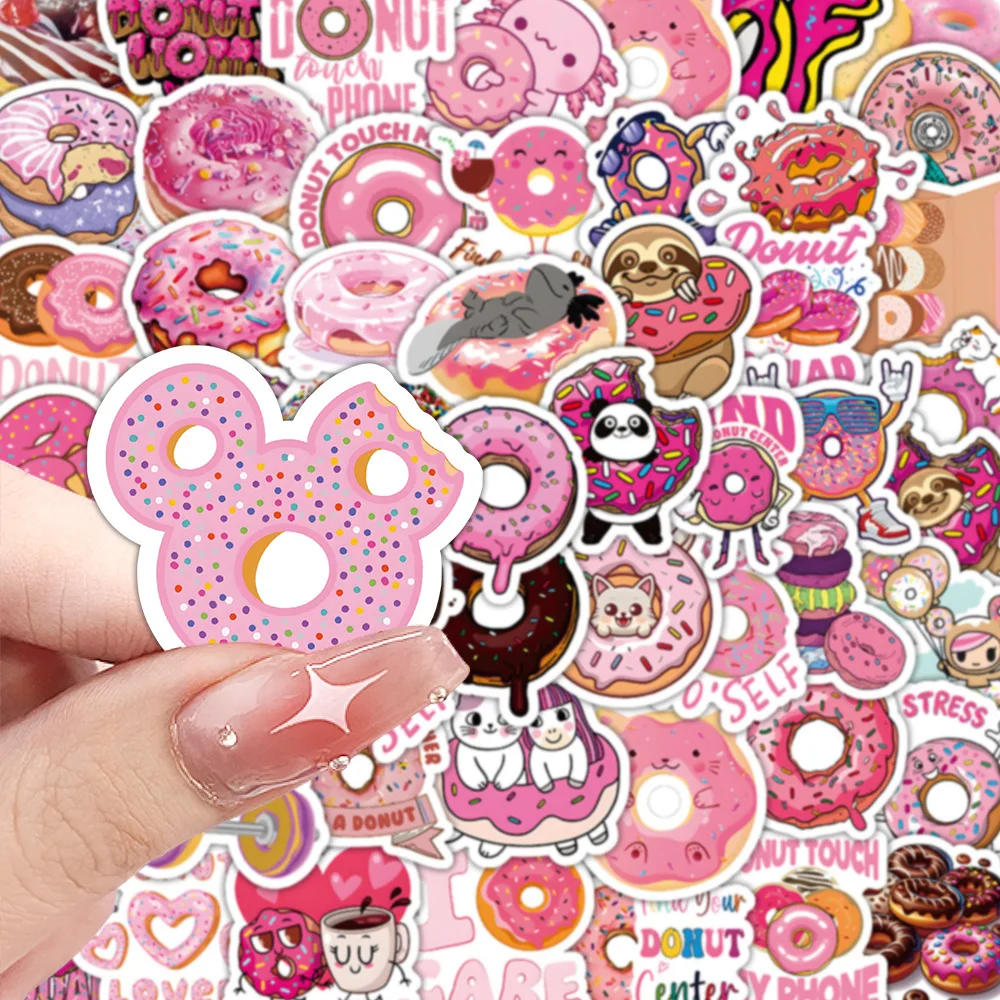 

10/30/60PCS Cartoon Gourmet Donuts Dessert Sticker Personalized Decoration Graffiti Decal Kids Toy for Scrapbook Notebook Guitar