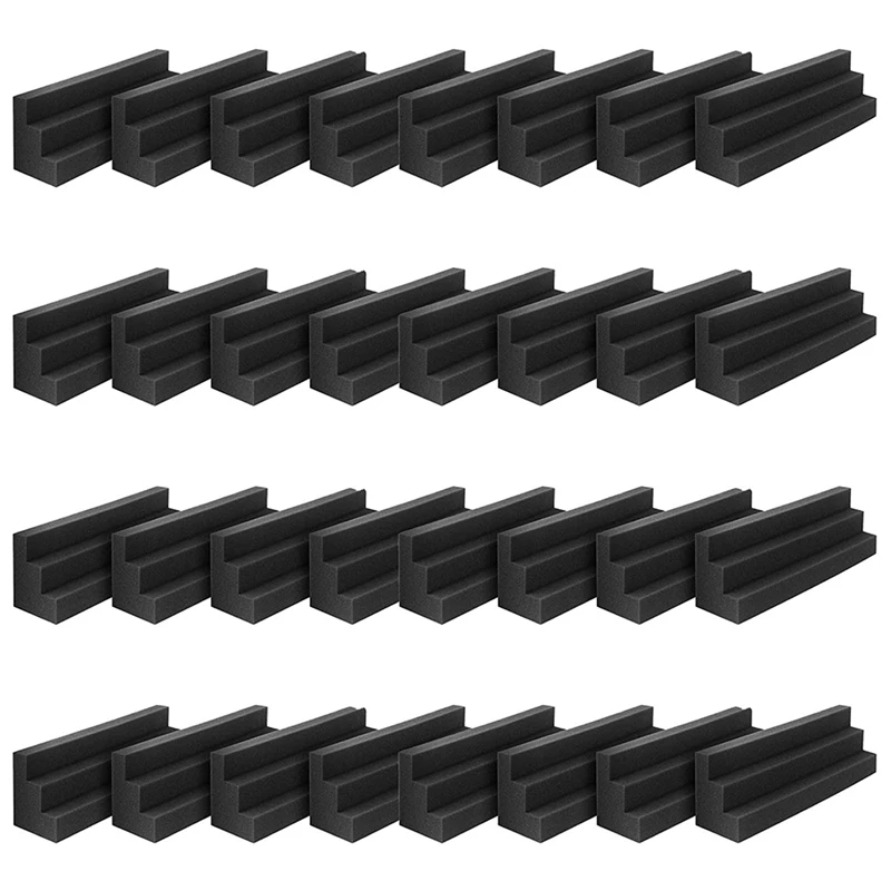 32 Pcs Acoustic Panels Bass Trap Corner Studio Foam Sound Insulation Pad Wall Panel Corner Block For Studio Or Theater