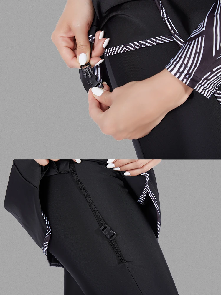 New Burkini Femmes Muslim Swimwear Women Modest Hijab Long Sleeves Sport Swimsuit Islamic Bathing Suit, Quick Drying, UPF50+ image 3