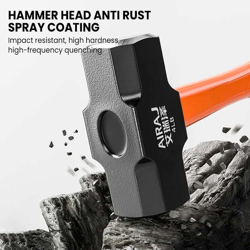 AIRAJ Octagonal Hammer Hammer Tool Solid Wall Hammer Heavy Hand Hammer Integrated Household Wall Demolition Hammer