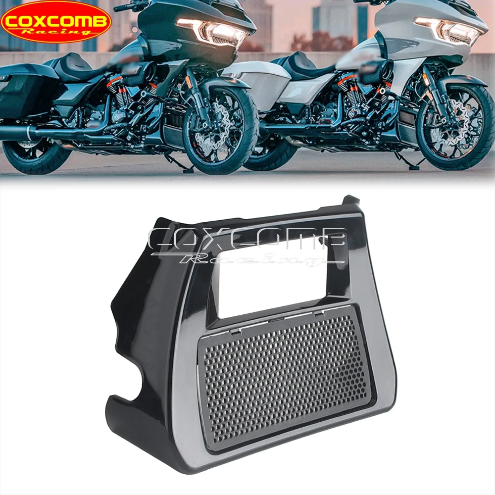 Motorcycle Front Spoiler Radiator Chin Cover Oil Cooler Cover For Harley Road Glide FLTRX CVO FLTRXSE ST FLTRXSTSE 2024-up Black