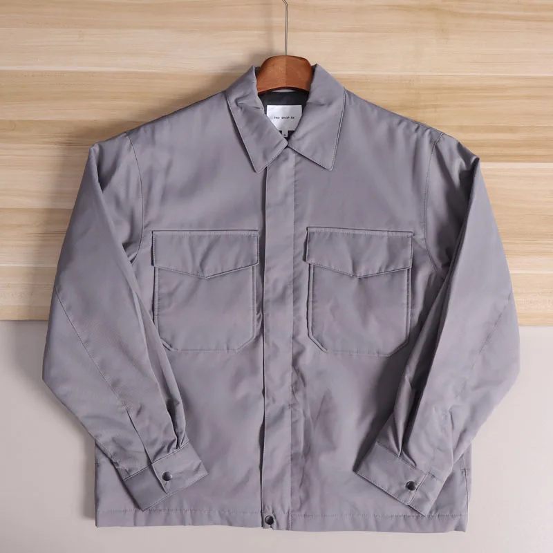 

Легкая теплая хлопковая куртка мужская осенне-зимняя тонкая японская рабочая одежда пальто свободного покроя длинная све застежка-молния