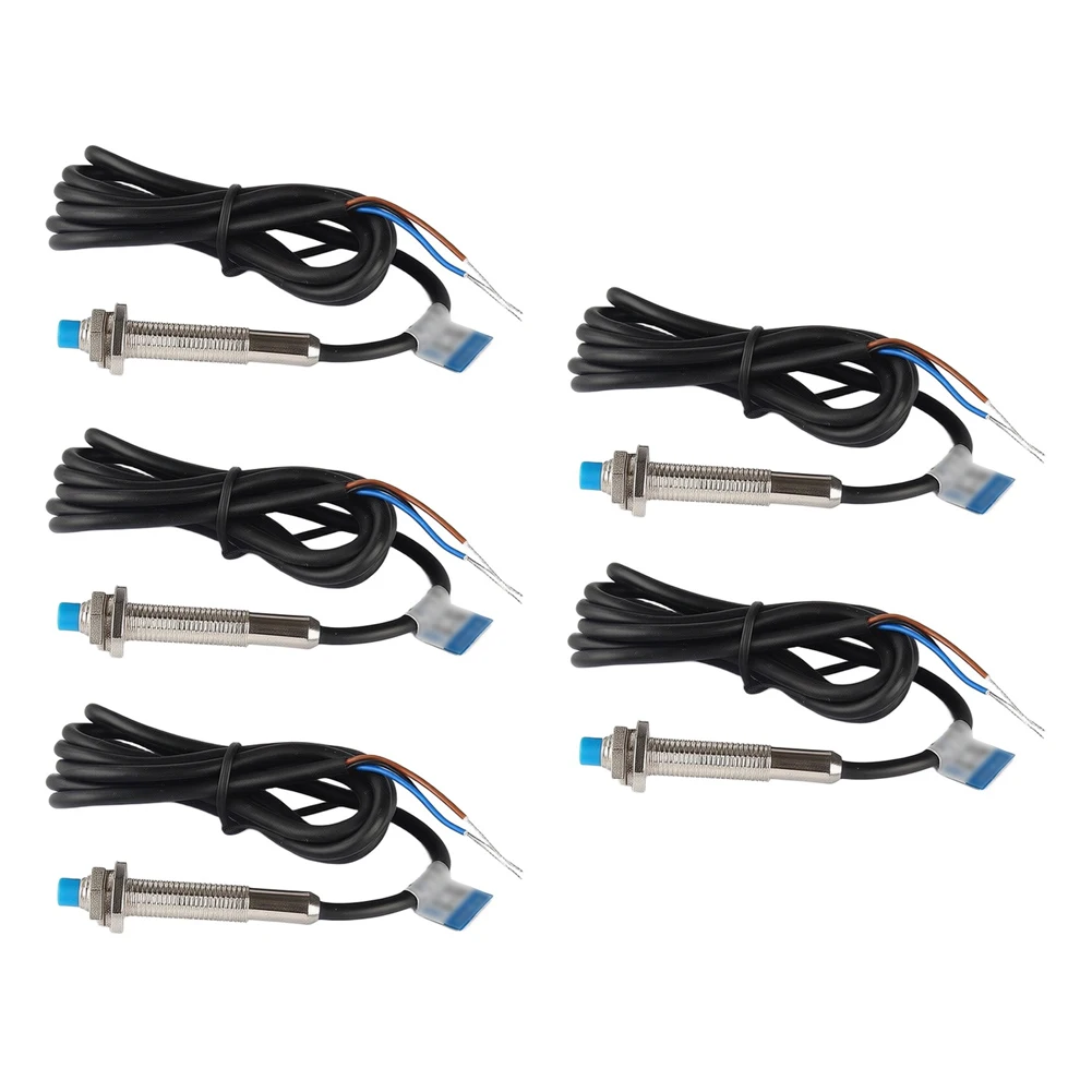 Pack of 5 LJ8A3-2-Z/BX M8 Inductive For Proximity Sensors for Robotics Manufacturing and Automotive Applications 2mm Range