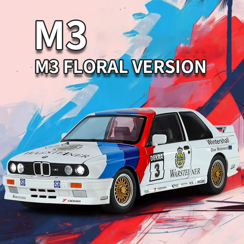 1:24 M3 Auto da corsa di lusso in lega Collezione di modelli display Poster Tela Pittura da parete per la decorazione di mobili regali Giocattolo per bambini Recomm