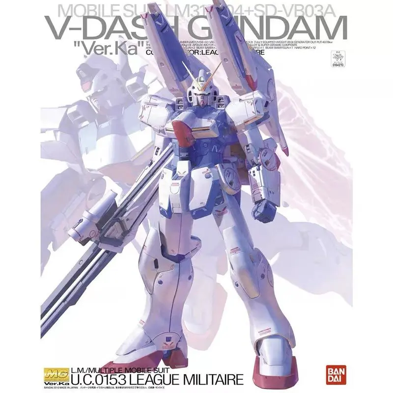 

Genuine Bandai Mg Scale 1 100 V Dash Ver Ka Transformable Assembly Mobile Suit Model Kit Hobby Collection For Adult Collectors