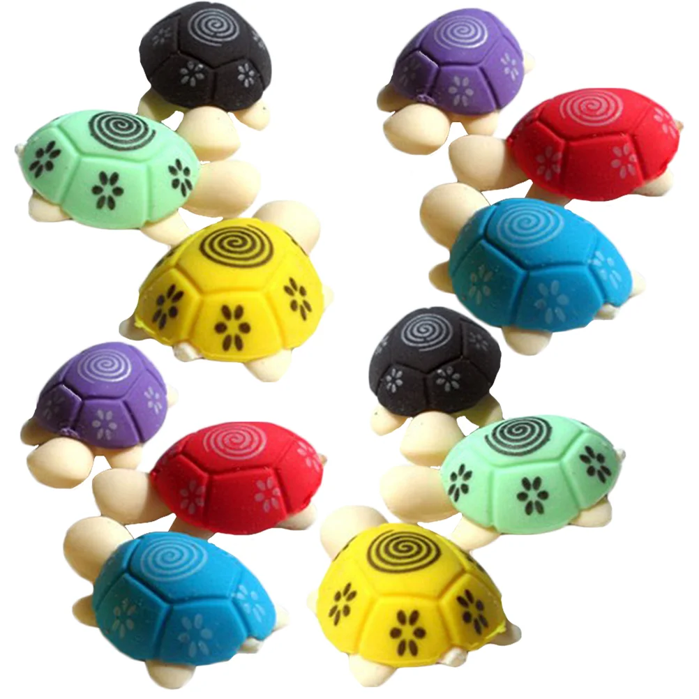 30 Pcs Turtle Shape Eraser Cartoon Animal Erasers for Kids Pencil Adorable Cute Toys