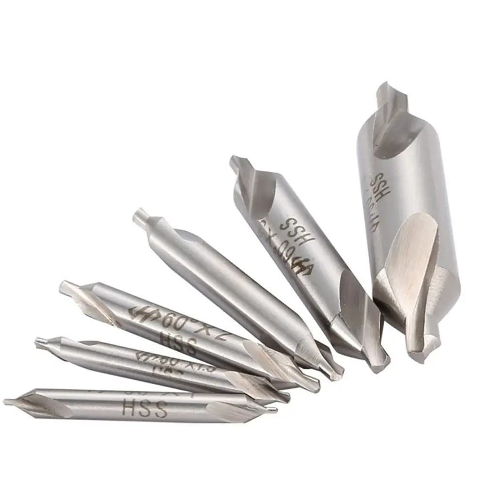 1Pc HSS Combined Center Drills 60 Degree Countersinks Angle Bit 1.0mm 1.5mm 2.0mm 2.5mm 3mm 4mm 5mm 6mm 8mm Metal Drill Bit