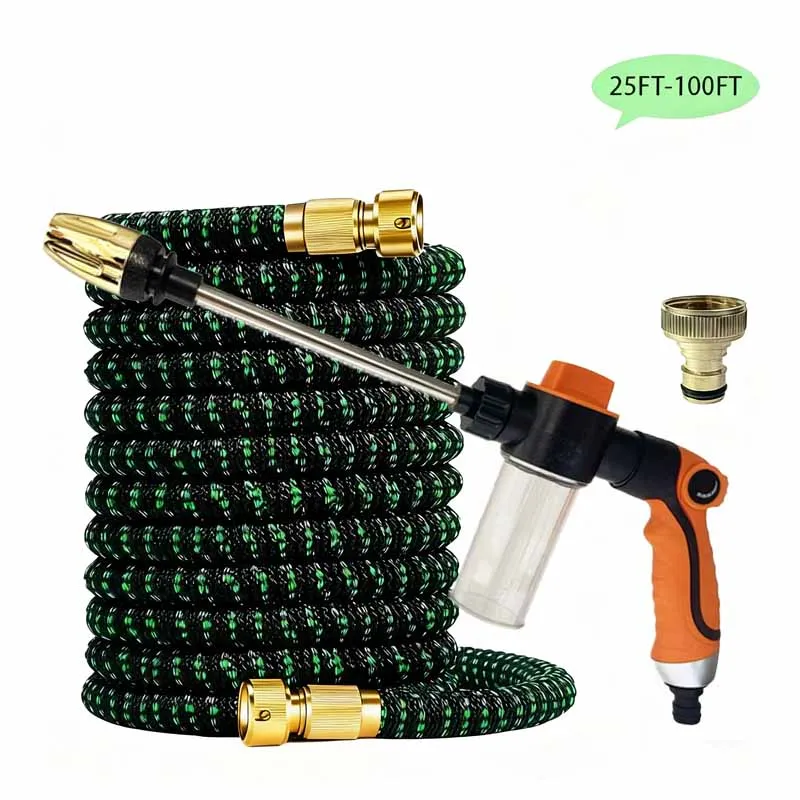 

1 шт. садовый телескопический шланг, многофункциональная автомойка высокого давления, универсальный садовый поливочный шланг, водяной пистолет