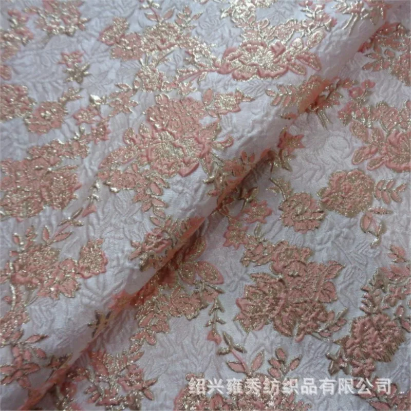 Gold thread bubble jacquard fashion fabric three-dimensional flower multi-color popular