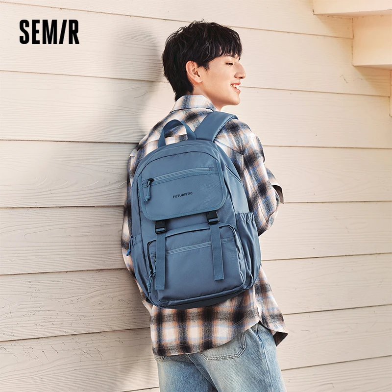 Semir Backpack Men 2024 New Lightweight Large Capacity Computer Bag Schoolbag Texture Sense Couple Backpack