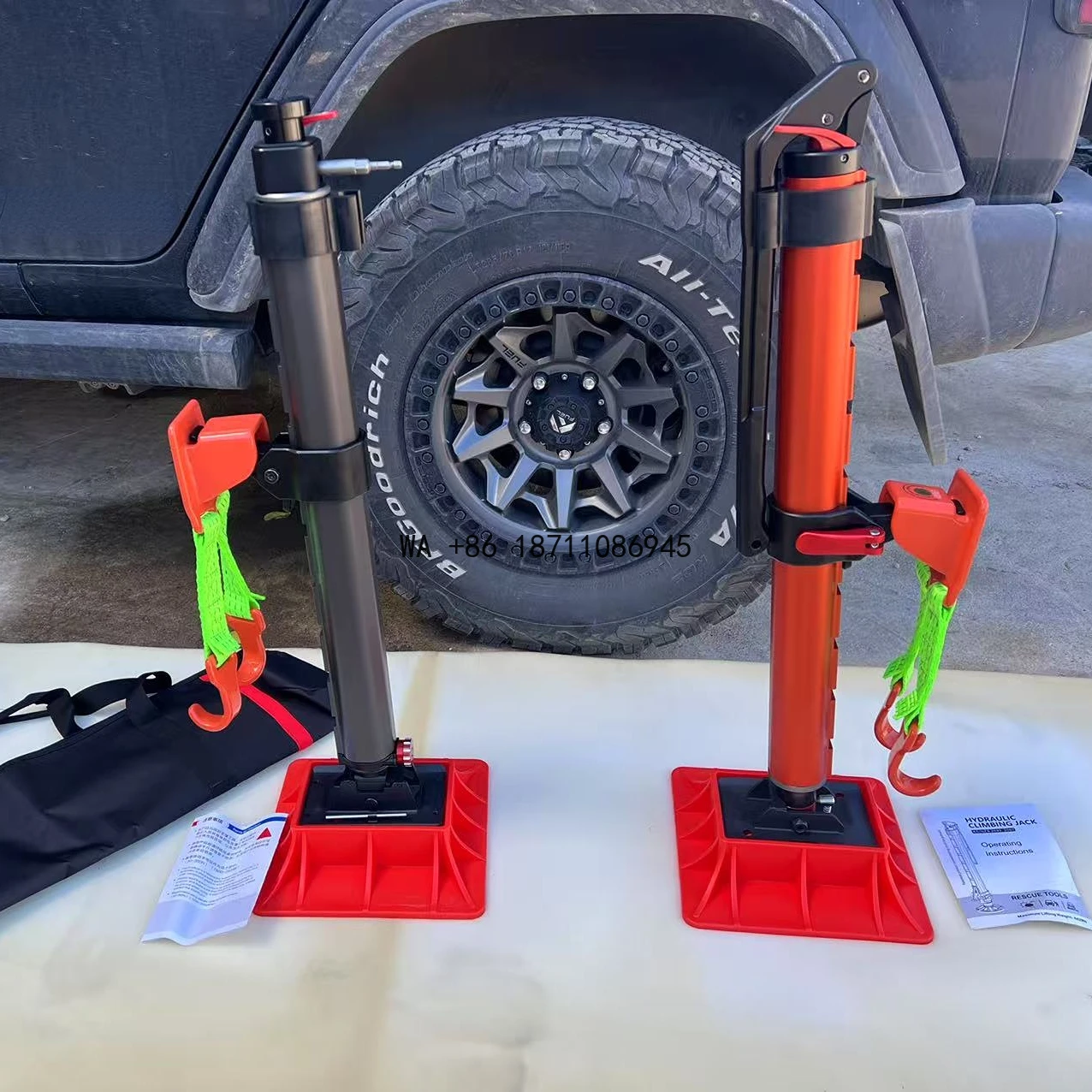 

Portable Manual Hydraulic Jack Aluminum Alloy High Lift Long Recovery Tool for 4x4 Off-Road SUV
