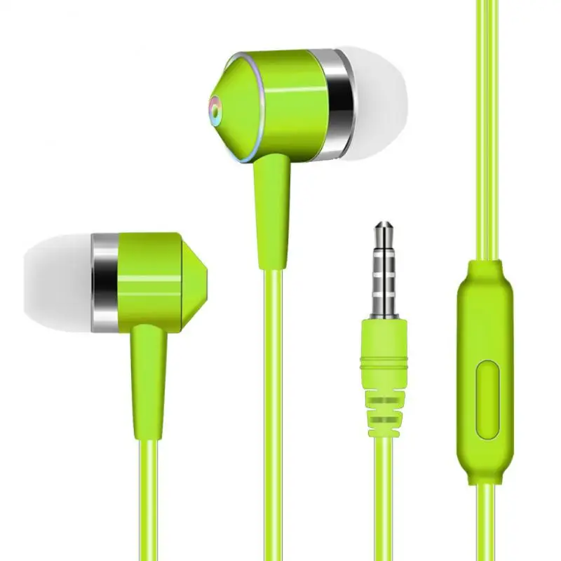 Universal Mobile Phone Headset In-ear Mobile Phone Headset Line Control Subwoofer With Wheat Earphones For iPhone Xiaomi