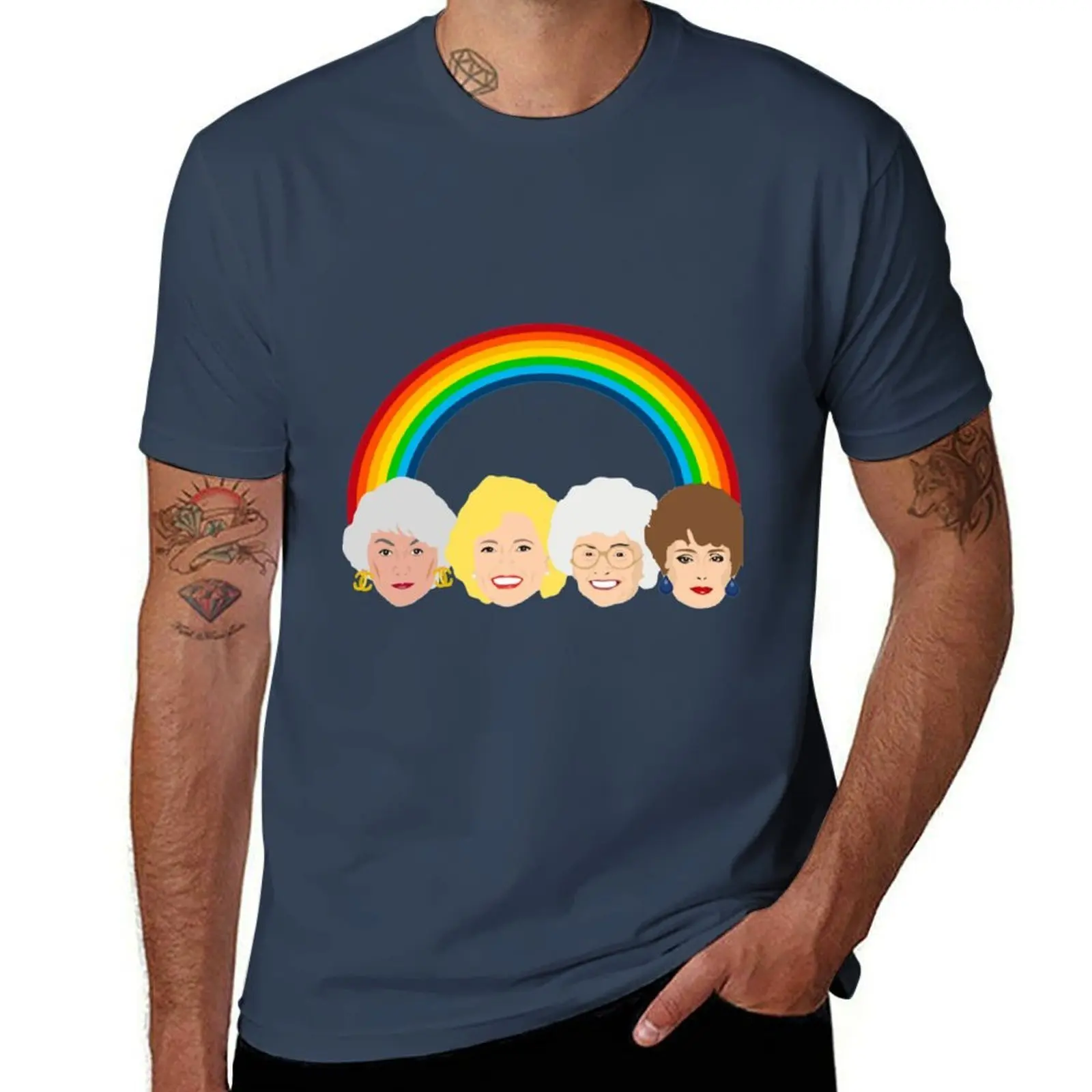 

Футболка Golden Girls LGBT Pride Rainbow, хлопковая футболка, футболки с аниме, футболка большого размера