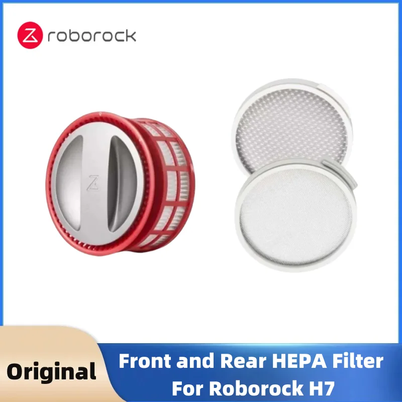 Filtros delanteros y traseros originales para Roborock H6 H7, filtro HEPA, piezas de repuesto de aspiradora inalámbrica de mano