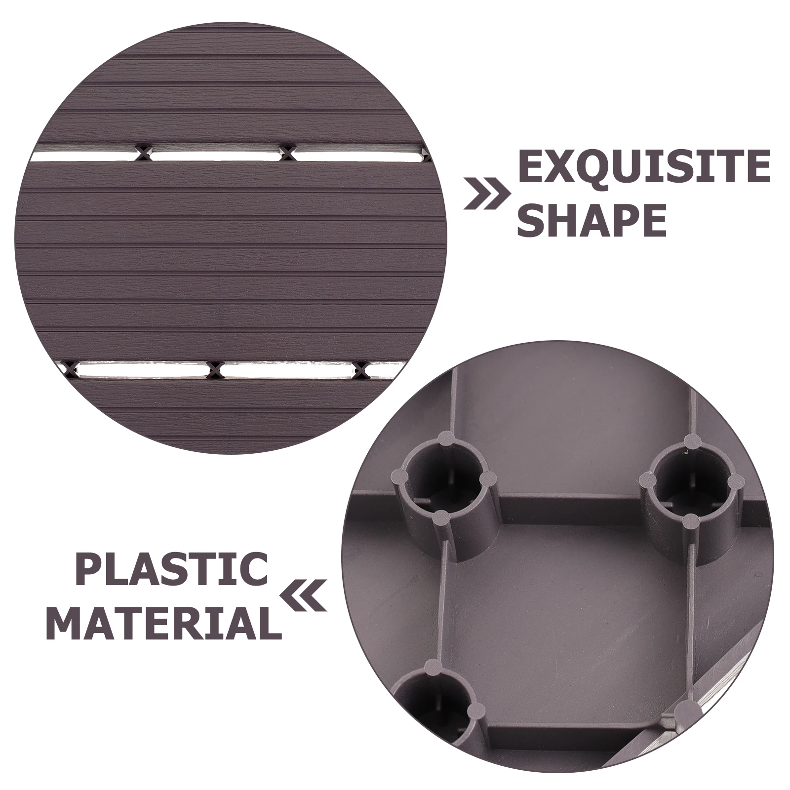

4pcs Balcony Floor Deck Outdoor Interlocking Tiles Plastic Wpc Decking Durable Easy Install Garden Patio Resilient Flooring