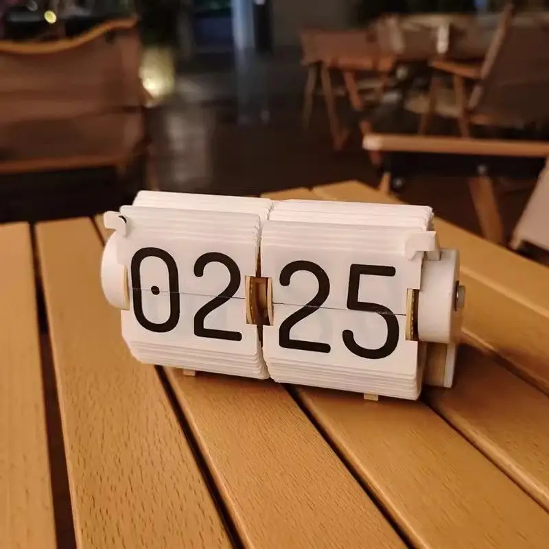 Automatic page turning clock Desktop intelligent multi-function Bluetooth mechanical page turning clock