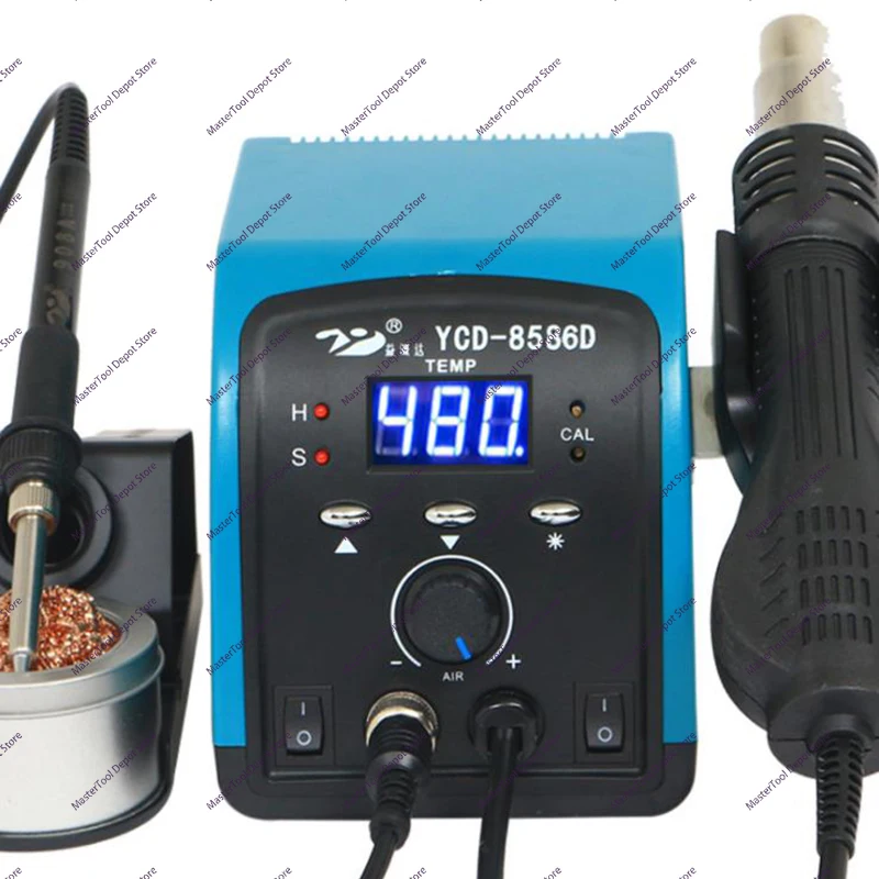 858D hot air gun LED Digital BGA rework Lead-free soldering station SMT desoldering station Temperature storage 220V / 110V 750W