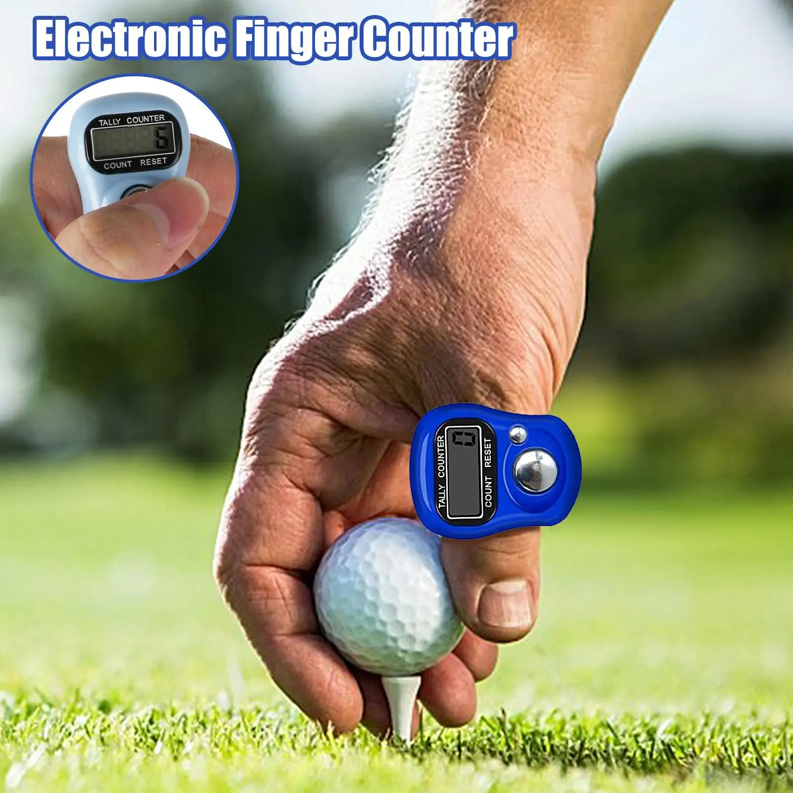 Electronic Digital Finger Ring Tally Counter LED Electronic Handheld Tally Counter Resettable Finger Tally LCD Digital Counter