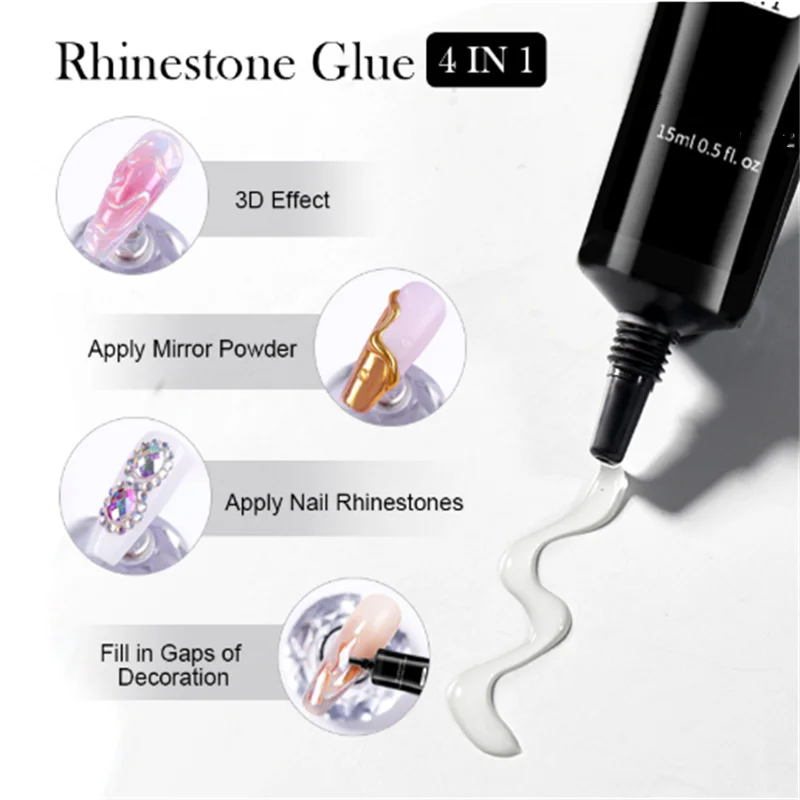 Dissolvant de vernis à ongles adhésif pour bijoux en diamant, sans pour fixer la colle pour bijoux en métal pour le réglage des diamants