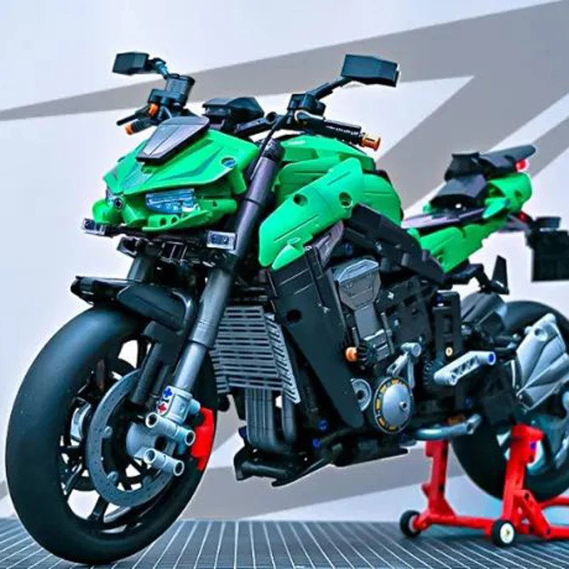 2089pcs MOC Idea Technical Z1000 Motorcycle Locomotive Building Blocks Model Assembling Children's Toys Birthday Gift Set