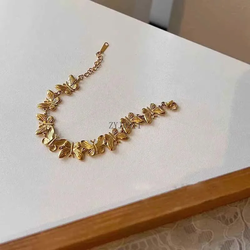 *Vintage Metall Textur Schmetterling Armband Für Frauen Mode Gold Farbe Gewebt String Kette Dickes Armband Hand Schmuck Geschenke