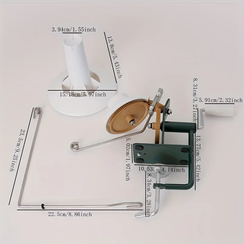Металлическая ручная машина для намотки пряжи для вязания крючком — большая емкость для намотки шариков пряжи, тихая спиннер для пряжи со стальной рамой